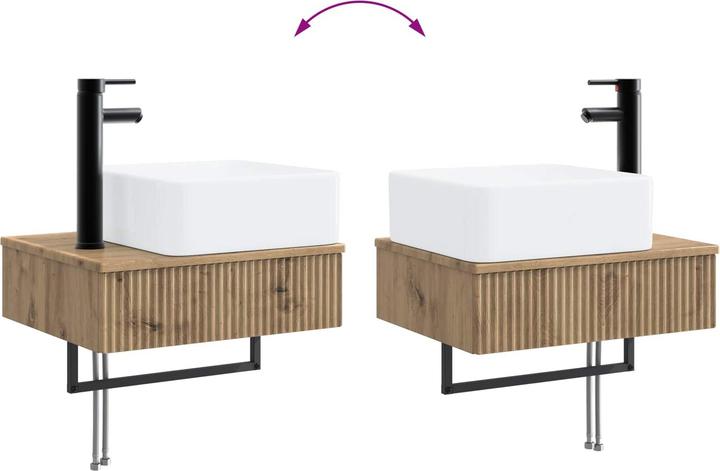 Actual product image vidaXL Wandmontiertes Waschbecken (410 mm, 500 mm)