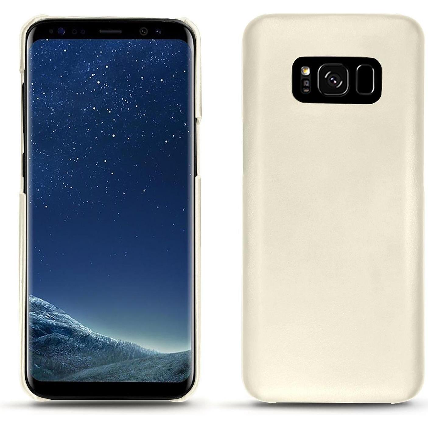 Noreve Lederschutzhülle (Samsung Galaxy S8), Smartphone Hülle, Weiss