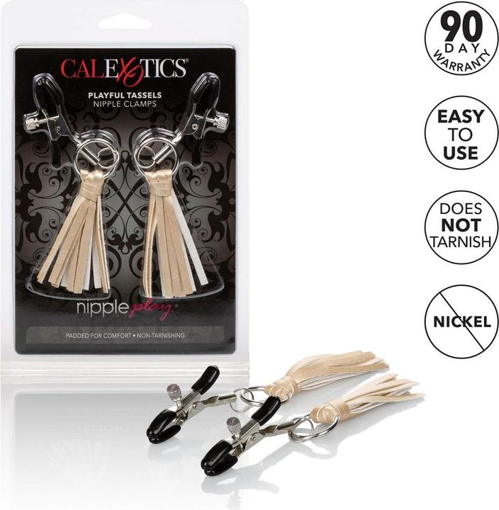 Actual product image CalExotics Playful Tassels Nipple Clamps