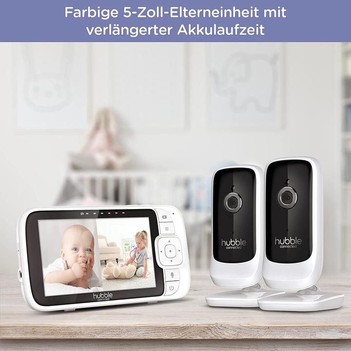 Immagine prodotto Hubble Connected Baby Monitor con 2 telecamere (Video e audio, 300 m)