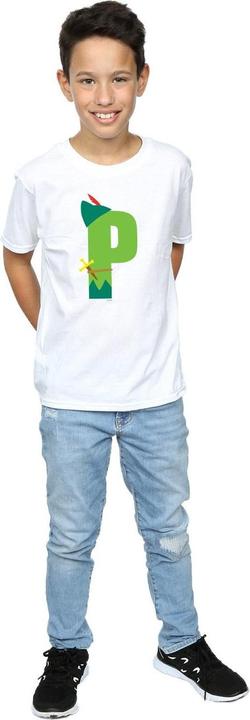Immagine prodotto Disney Alphabet P Is For Peter Pan Maglietta Ragazzi (140, 146)
