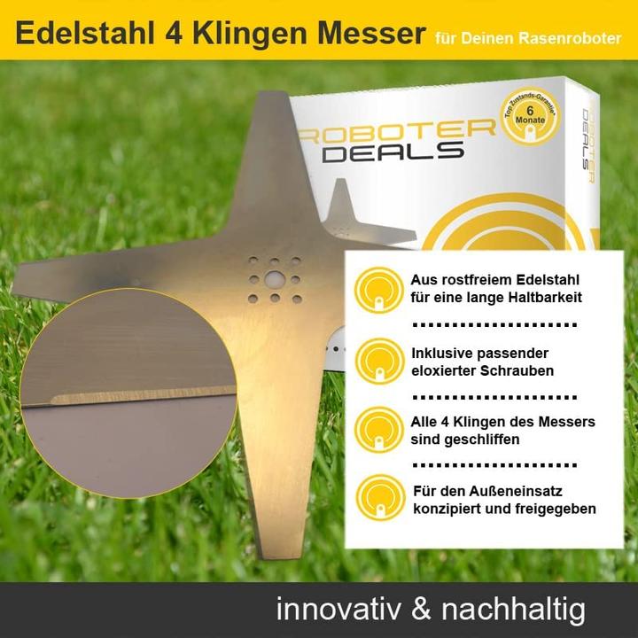 Produktbild Roboter Deals Klingenmesser (Mähroboter, Rasenmäher Messer + Ersatzmesser Gartenmaschinen)