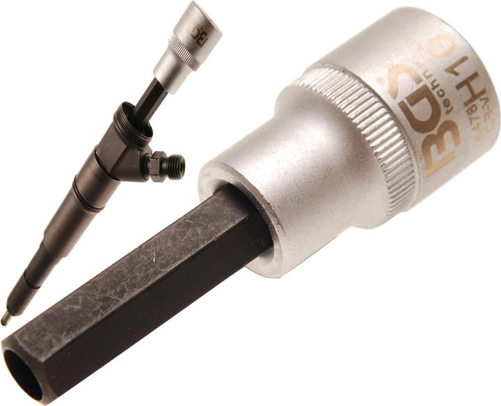Actual product image BGS Injector Socket 12.5 mm (1/2") Drive Internal Hexagon 10 mm