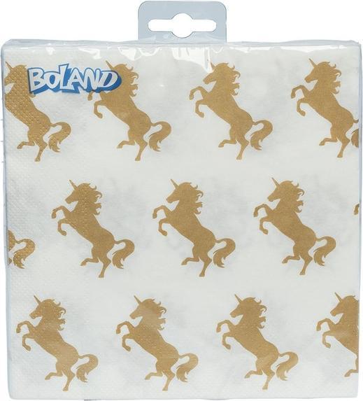 Image du produit Boland 20 Papierservietten Einhorn 33 x 33 cm (20 x, 33 x 33 cm)