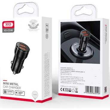 Thumbnail - xO Autoladegerät CC48 2x USB 2,4A schwarz, Auto Adapter, Schwarz