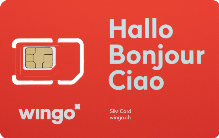 Actual product image Wingo SIM card for mobile subscription