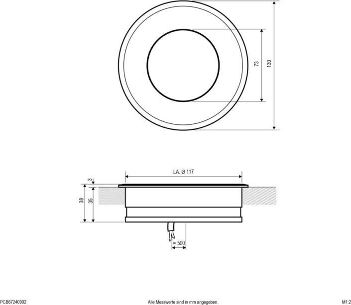 Actual product image EVN-Lichttechnik LED recessed floor luminaire (1081 lm, IP67)