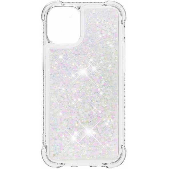 Thumbnail - MU Style Glitter Softcase Hülle (Apple iPhone 13 Pro), Smartphone Hülle, Silber
