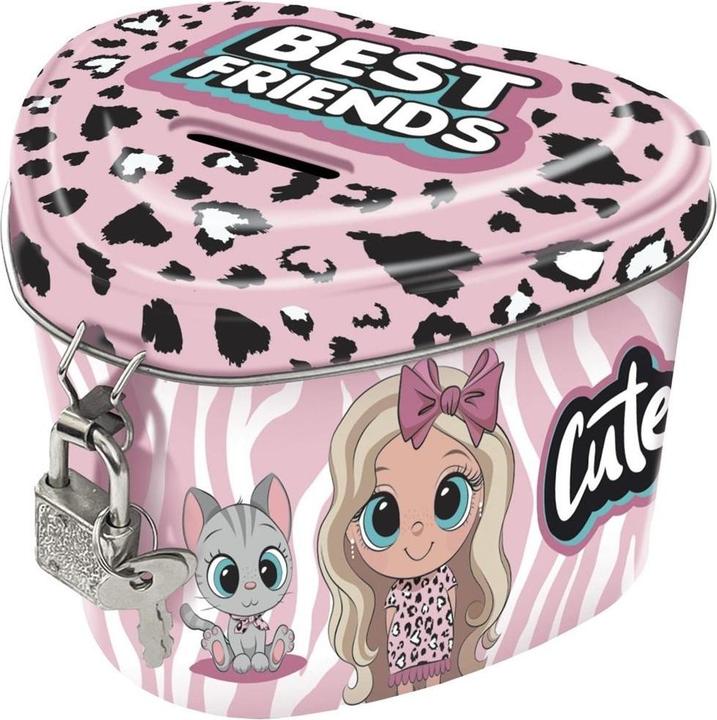 Produktbild Derform Sparschwein mit Herz-Vorhängeschloss Best Friends 10