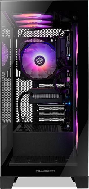 Actual product image Nox Hummer Glock Black (ITX, ATX, mATX)