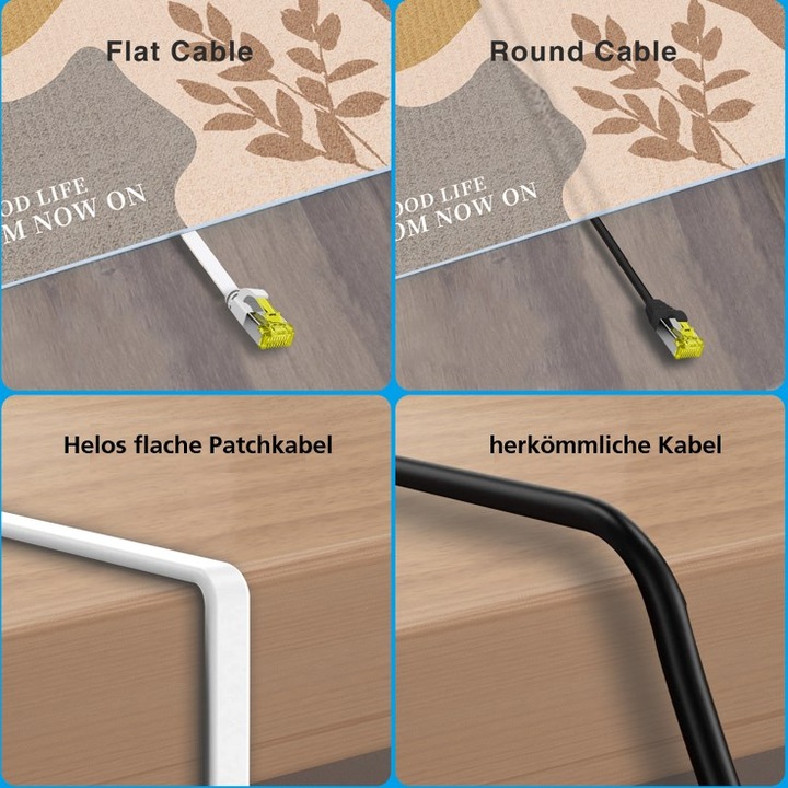 Produktbild Helos Herweck Patch-Kabel (U/FTP, CAT6a, 5 m)