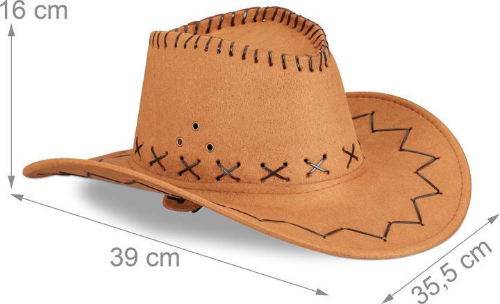 Immagine prodotto Relaxdays Cappello da cowboy per carnevale