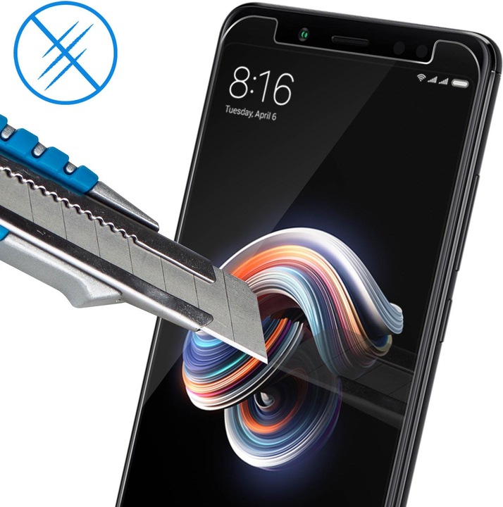 Produktbild Avizar Kristallklare Folie, Glas-Displayschutz (1 Stück, Xiaomi Redmi Note 5)
