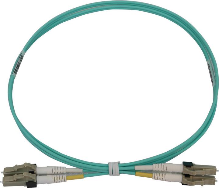 Actual product image Eaton 400G Multimode 50/125 OM3 Switchable Fibre Optic Cable Duplex LC-PC M/M LSZH Aqua 1m (1 m)