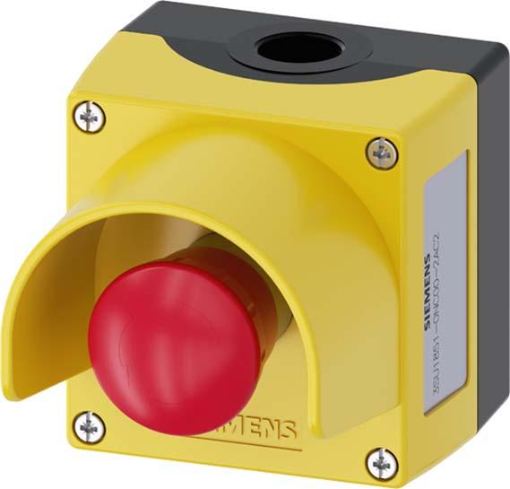 Actual product image Siemens Housing for floor mounting with plate 1 button red Rotary release 1 pc.