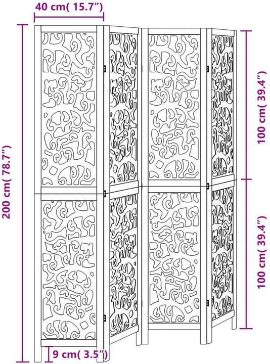 Actual product image vidaXL Paravent