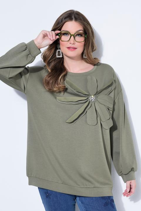 Produktbild Miamoda Sweatshirt, A-Linie, verzierte 3D-Blüte (48)