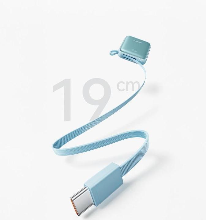 Actual product image Joyroom 22.5W Powerbank 10000mAh Fast Charging with Dual Cables - Blue (10000 mAh, 22.50 W, 38.50 Wh)