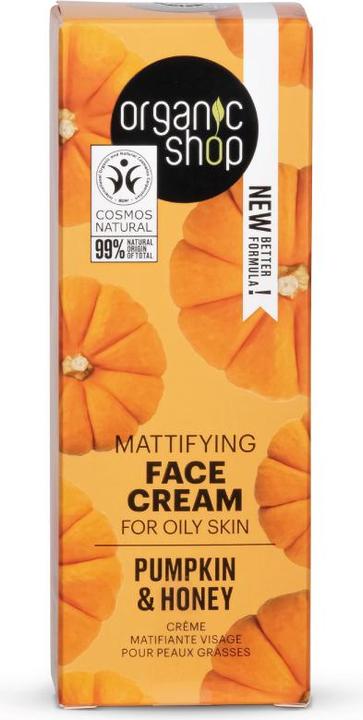 Image du produit Organic Shop Crème matifiante pour le visage pour peaux grasses, Courge et miel, 50 ml (50 ml, Crème de jour)