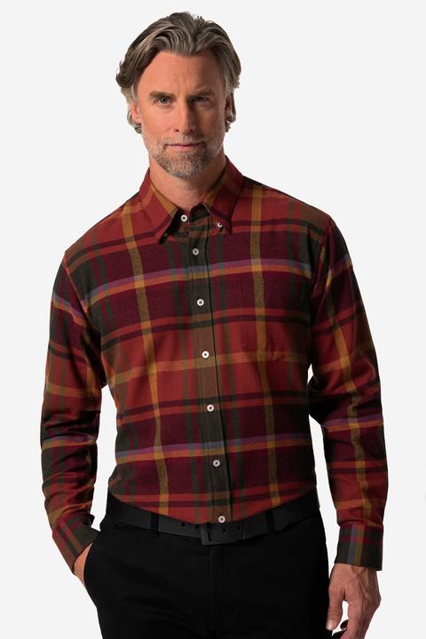 Produktbild Boston Park Karo-Flanellhemd, Langarm, verdeckter Buttondown-Kragen, Comfort Fit (XXL)