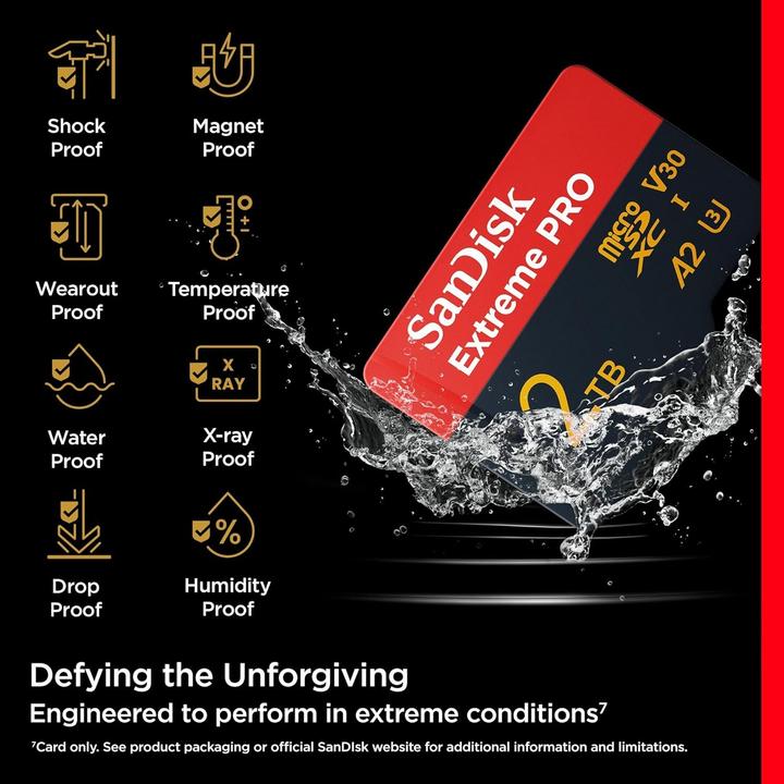 Produktbild SANDISK Extreme PRO UHS-I V30 (2000 GB, microSDXC, SDXC, U3, UHS-I)
