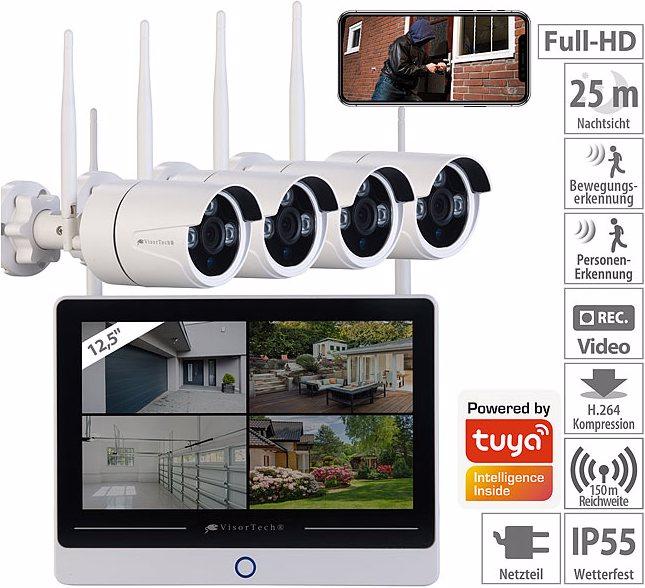 Image du produit VisorTech Système de surveillance sans fil avec écran (1920 x 1080 Pixels)