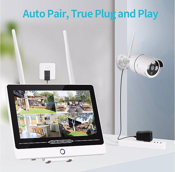 Image du produit VisorTech Système de surveillance sans fil avec écran (1920 x 1080 Pixels)