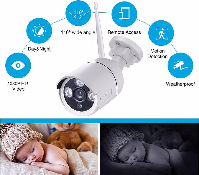 Image du produit VisorTech Système de surveillance sans fil avec écran (1920 x 1080 Pixels)