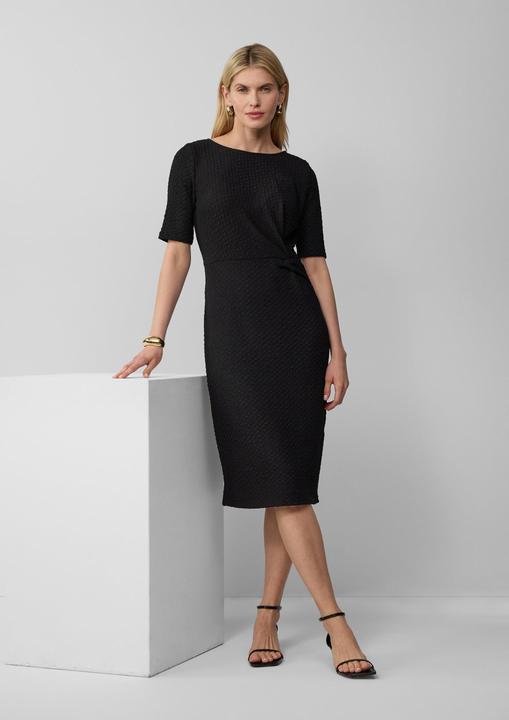 Produktbild S.Oliver Kleid Strukturiertes Slim-Fit-Kleid mit Knotendetail (40)