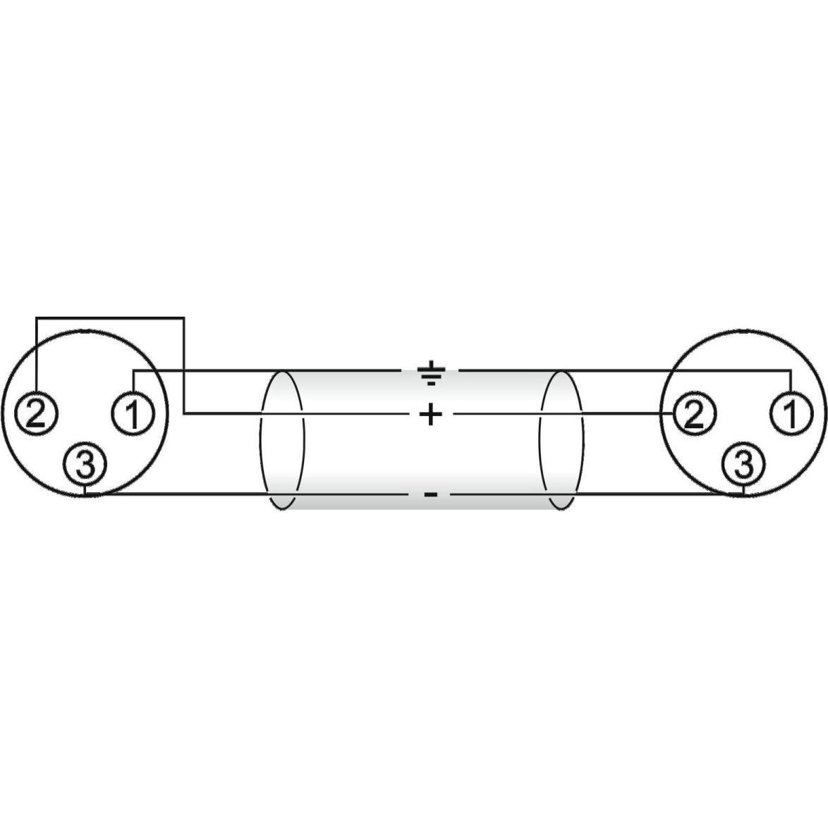 Thumbnail - Omnitronic Adapterkabel XLR(F)/XLR(F) 0,2m sw (0.15 m, XLR), Audio Kabel