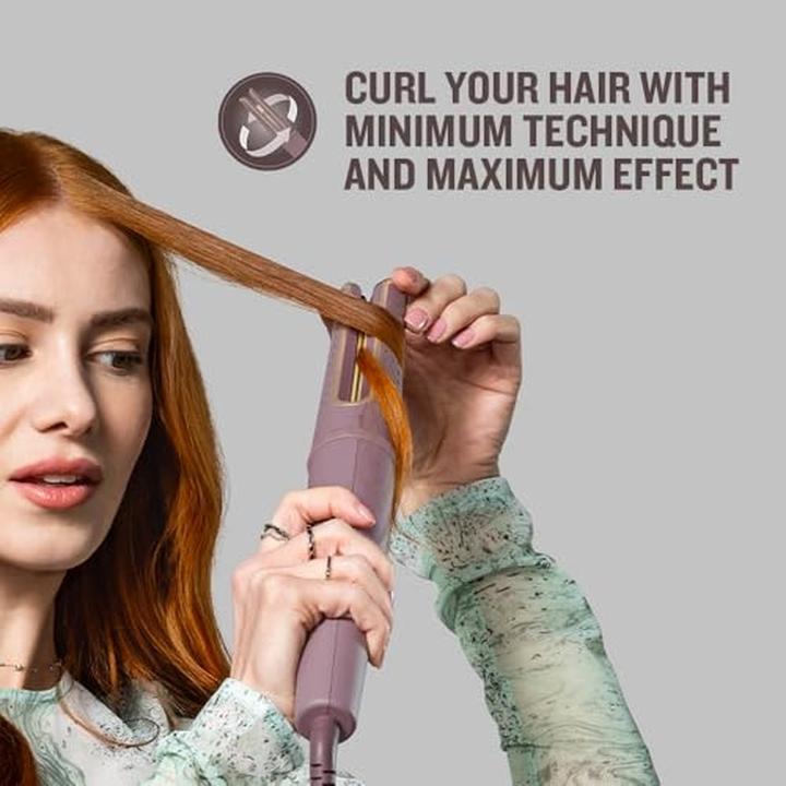 Actual product image Remington Ionic rotating curling iron with ceramic coating, digital temperature control, automatic shut-off