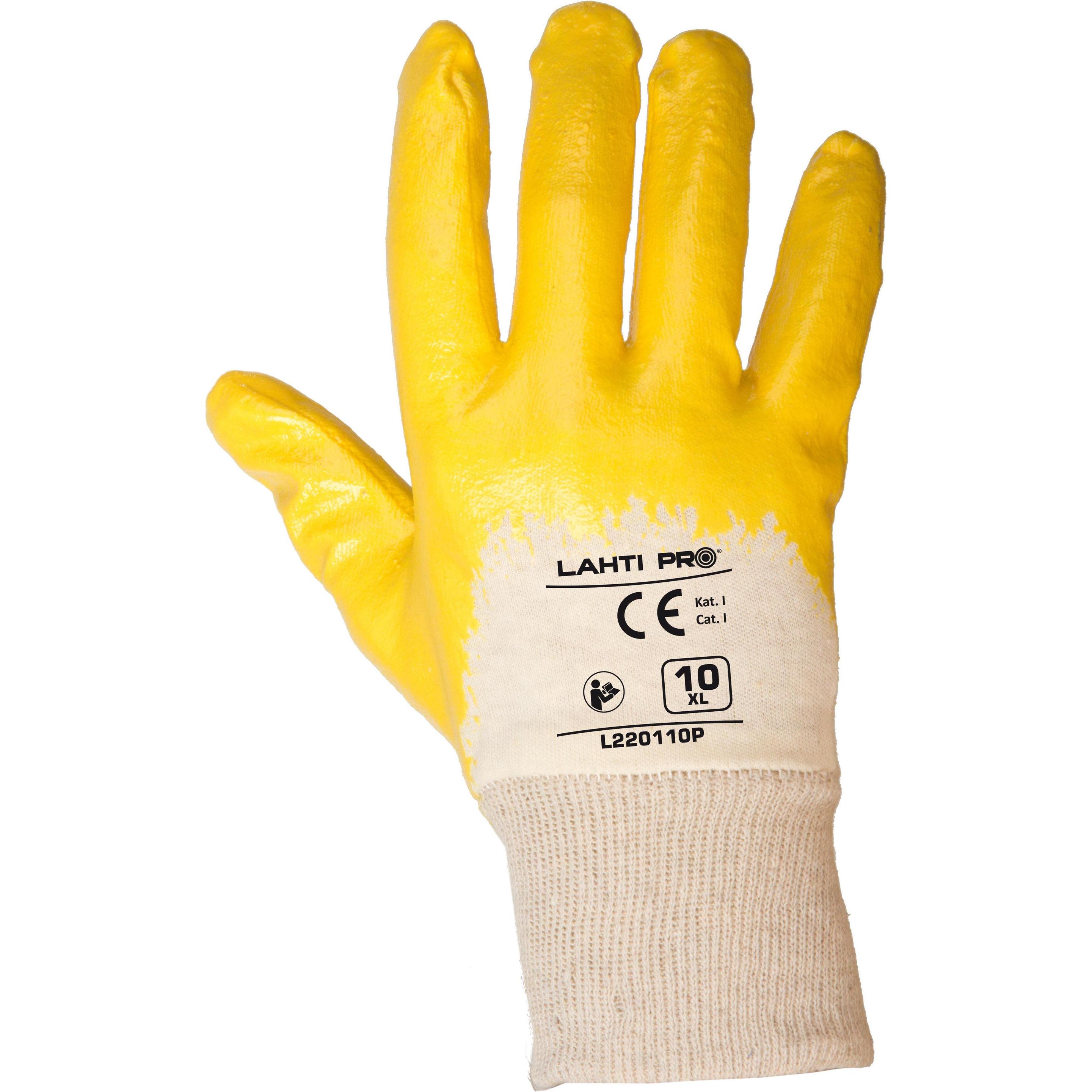 Thumbnail - Lahti Pro, Schutzhandschuhe, L220109W Nitrile coated protective gloves 12 pairs, size 9, LahtiPro (9)