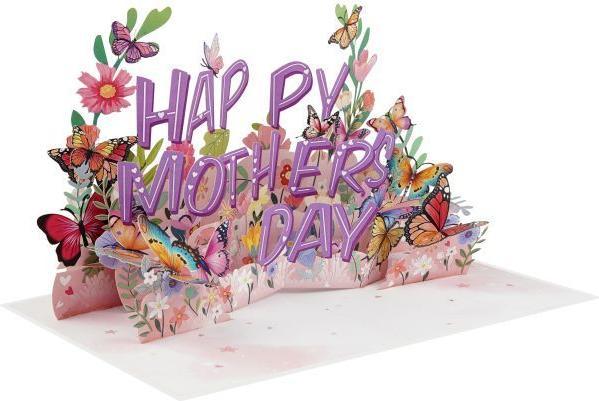 Produktbild MU Classic 3D Pop-Up Muttertags Glückwunschkarte - Happy Mother's Day (1 Stk.)