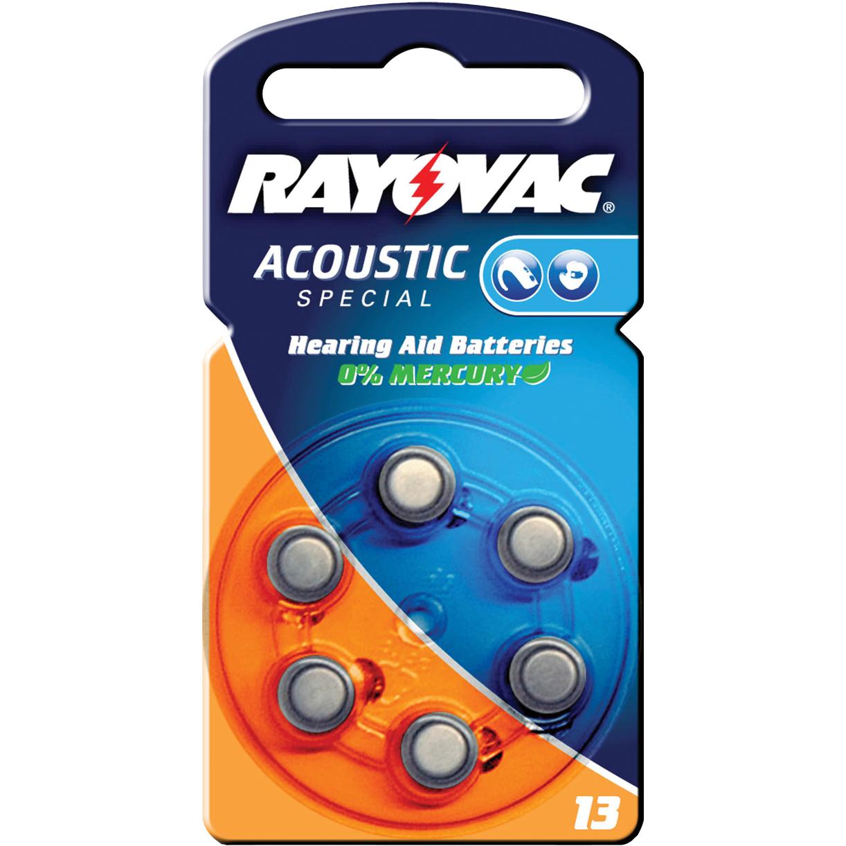 Rayovac Spécial Acoustique 13 (6 pcs, PR48, 290 mAh), Batteries + piles