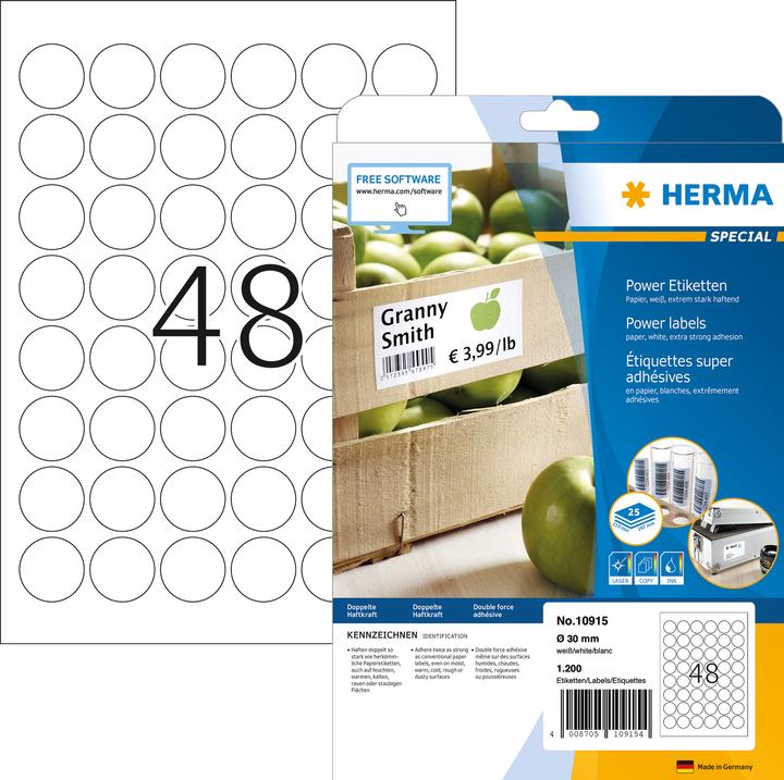 Produktbild HERMA Power Etiketten A4