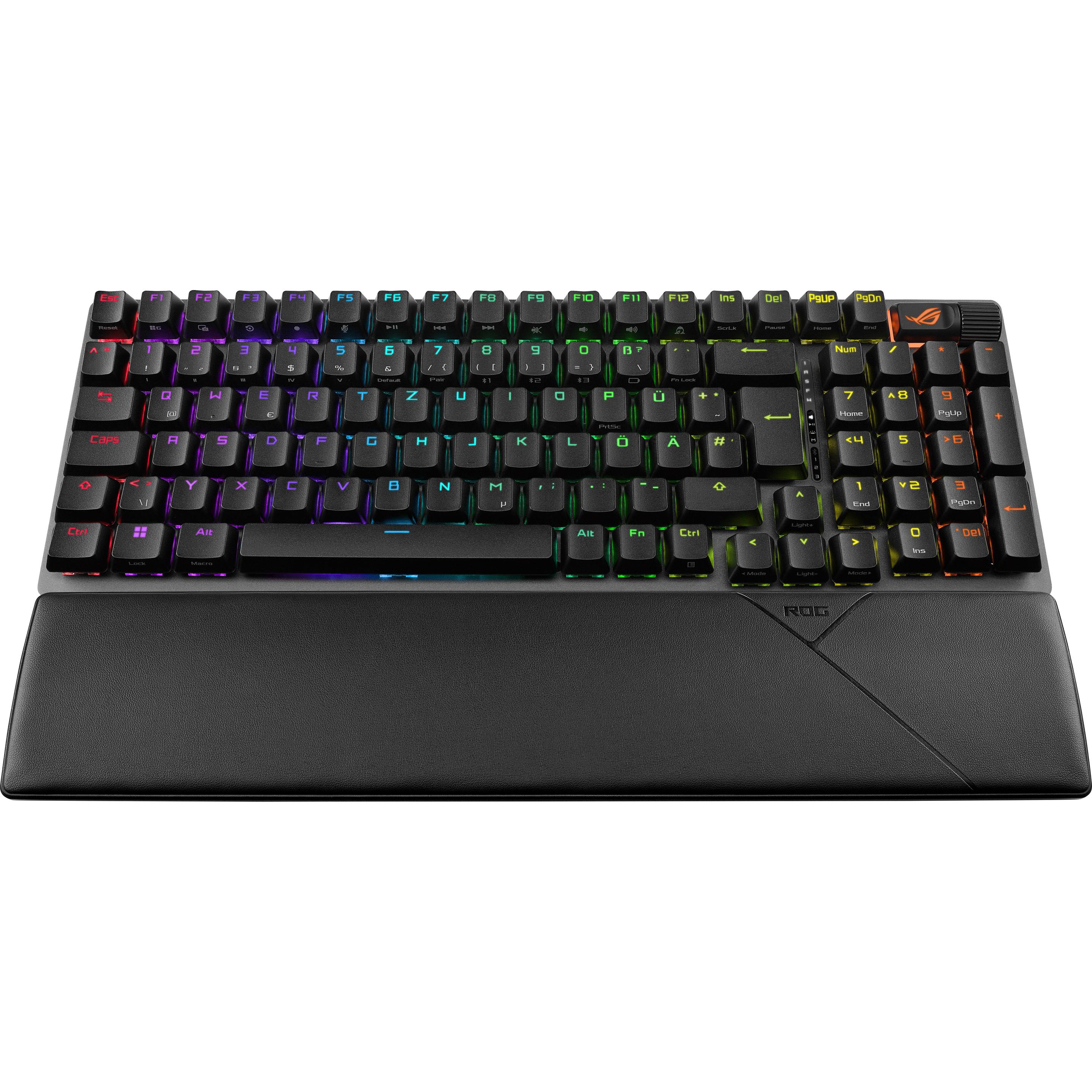 ASUS ROG Strix Scope II 96 (Deutschland, Kabelgebunden, Kabellos), Tastatur, Schwarz