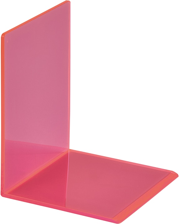 Image du produit Maul Buchstütze 10x10x13cm 3513621 transparent pink 2 Stück (10 x 10 x 13 cm)