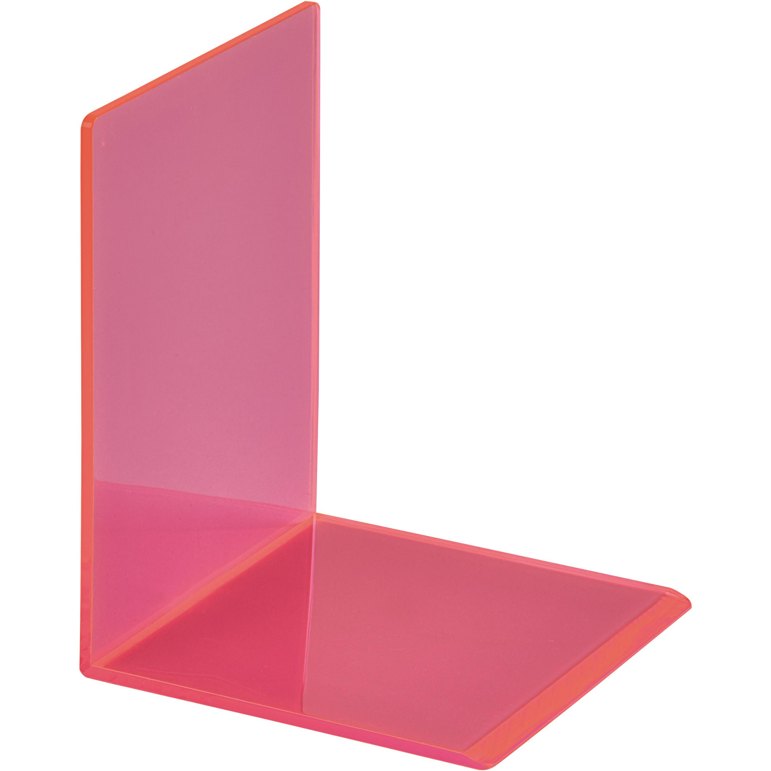 Thumbnail - Maul, Buchstütze, Buchstütze 10x10x13cm 3513621 transparent pink 2 Stück (10 x 10 x 13 cm)