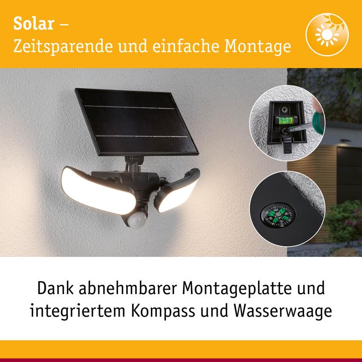 Produktbild Paulmann Solar Wandfluter Sonlig (1600 lm, IP65)