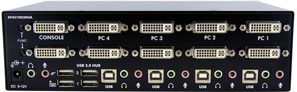 Actual product image StarTech .com 4 Port Dual DVI USB KVM Switch