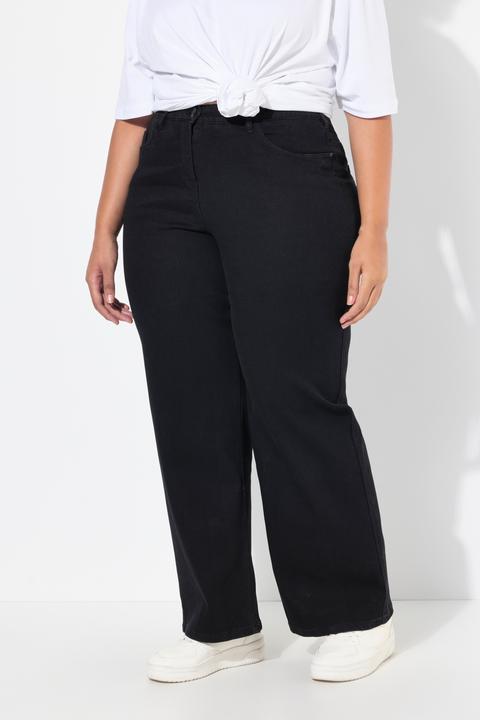 Immagine prodotto Ulla Popken Jeans modello Mary con taglio della gamba ampio, design a cinque tasche e cintura comoda (60)