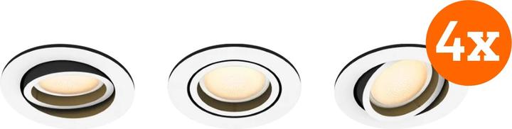 Produktbild Philips Hue Milliskin inbouwspot White Ambiance - rond - Wit - 12-pack (GU10)