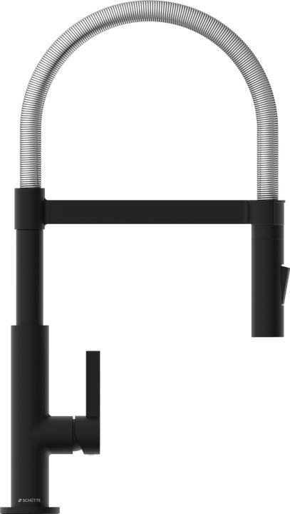 Image du produit Schütte Robinet de cuisine MIAMI Robinet d'évier à ressort chromé noir mat Pivotant 79146