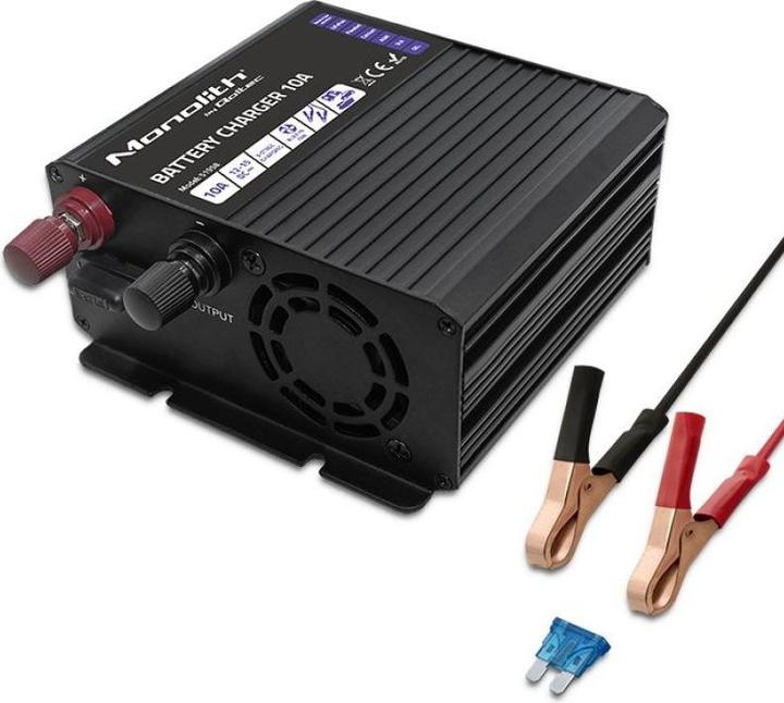 Produktbild Qoltec Inteligentna ładowarka Monolith do akumulatorów LiFePO4 AGM GEL SLA | 10A | 12V