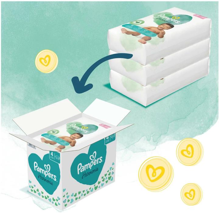 Productafbeelding Pampers Harmonie (Gr. 4, Maandelijks pakket, 174 Stuk)