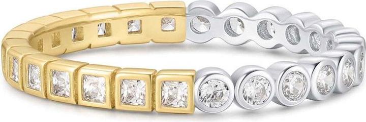 Produktbild Ania Haie Two Tone Square and Circle Bezel Ring (54, 925 Silber)