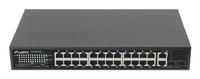 Productafbeelding Lanberg Switch niezarządzalny PoE+/2x Combo Rack 19" Gigabit Ethernet (26 ports)