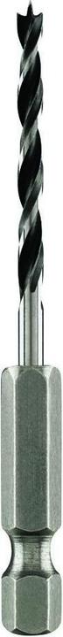 Actual product image DIY Wood twist drill HSS, 1/4" hexagonal shank D= 3.0 mm L= 72 mm (3.0 millimetre)
