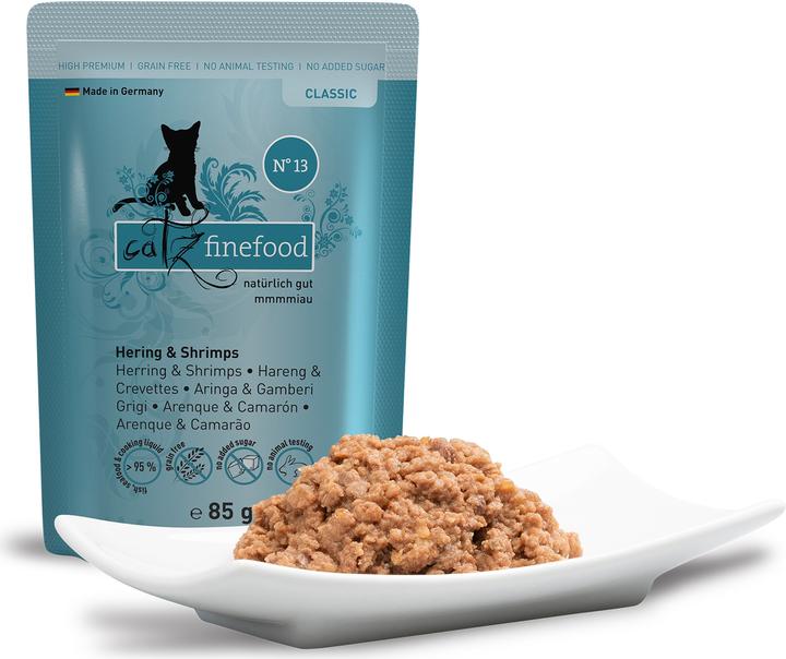 Produktbild Catz Finefood No.13 Hering & Krabben (Adult, 16 Stk., 90 g)