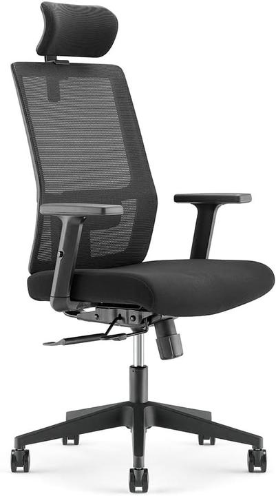 Actual product image Waytex Ergonomic Office Chair with Adjustable Lumbar Support, Headrest, and Synchronized Tilt